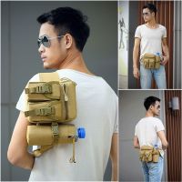 Tactical Men Fanny Pack Nylon Outdoor Water Bottle Phone Belt Bags Army Military Hunting Climbing Camping Sports Waist Bag Running Belt