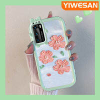 เคส JIUMOO สำหรับ Huawei P40 P40 Pro เคสมุกแวววาวลายดอกไม้เลนส์หลายสีกันกระแทกเคสมือถือผู้หญิงสวยทนทานต่อการตกและเคสทนต่อการขีดข่วน