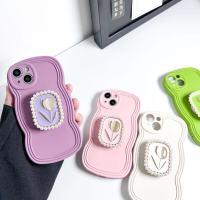 เคสโทรศัพท์สำหรับ iPhone 14 13 12 11 Pro Max XS Max 7/8 6 6S Plus Tulip Airbag เคสโทรศัพท์ฝาครอบเคสโทรศัพท์