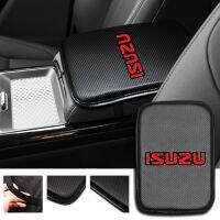 Isuzu คาร์บอนไฟเบอร์หนัง Car Armrest Pad Mat ภายในกล่อง Universal ที่พักแขนเบาะรองนั่งสำหรับรถพยุงข้อศอกอุปกรณ์เสริม