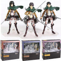 การโจมตีบนไททัน Figma 207 Eren Jaeger 203 Mikasa Ackerman 213 Ackerman รูปการกระทำร่วมที่สามารถเคลื่อนย้ายรุ่น B Rinquedos ของเล่น