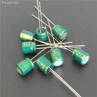 ◕☌✾ 10pcs 33uF 35V SANYO 6x7mm Low profile 35V33uF Aluminum Electrolytic Capacitors