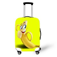 Yellow Banana Pattern Suitcase Protective Cover Fashion Dustproof for Trunk Case Apply To 19-32 Suitcase Travel Accessories