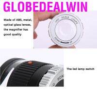 [Ready stock]Globedealwin Optical Magnifier Cylindrical Scale 30X Zoom Jewelry Loupe With LED UV