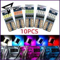 MOTORS-192 SHOP 10ชิ้นหลอดไฟ12V COB 6000K โดมแผนที่ T10 4014-15SMD รถหลอดไฟอ่านหนังสือไฟป้ายทะเบียนรถ