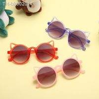 ☃✲☈ Cartoon Sunglasses Colorful Summer Outdoor Glasses Cat Eye Eyewear Children Girls Round Frame Beach Plastic Очки Солнечные