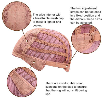วิกผมยาวตรงสังเคราะห์แมงกะพรุนหัววิกผมเรียบสีชมพูสีดำโลลิต้าคอสเพลย์ผมวิกผมทนความร้อนสำหรับทุกวันพรรค