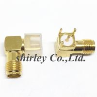 10PCS SMA female Thru Hole plug Right Angle 90 DEGREE ( SMA-KWE ) PCB Mount connector RF adapter best quality Electrical Connectors