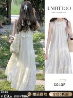 Uniqlo 2023 New Fashion version Beach halterneck dress for women in summer 2023 new temperament sleeveless seaside vacation high-end and beautiful long skirt