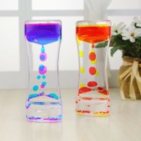 ；‘。、’ 1PC Acrylic Desktop Toy Colorful Slim Waist Liquid Motion Buler Timer Two-Color Action Liquid Timer As For Gift