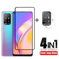 4-in-1 For OPPO Reno 5Z 5G Glass For Reno 5Z 5G Tempered Glass Full Glue Protective Screen Protector For Reno 5 Z 5G Lens Glass