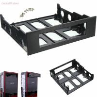 Black 3.5" To 5.25" Drive Bay Computer Pc Case Adapter Mounting Bracket Cables Converters