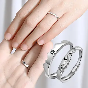 2PCS Couple Rings Fashion Rings Wedding Finger Band Finger Jewelry Finger  Band | eBay
