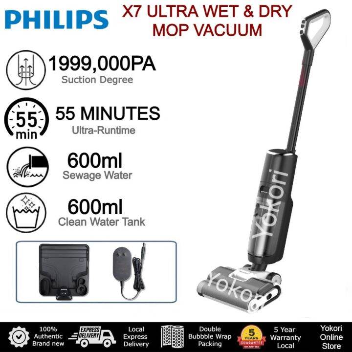 【Ready Stock】New Version X7 Ultra Cordless Wet & Dry Vacuum Mop Use For