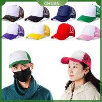 CHUAN ปรับได้ หมวกฤดูร้อน หมวกแบน หมวกแก๊ป หมวกเบสบอล Sunhat หมวก trucker