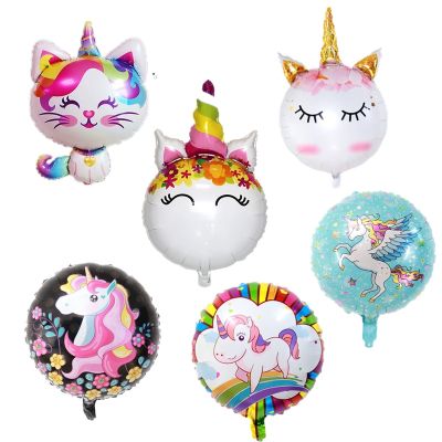 Cartoon Pegasus Shaped Unicorn Inflatable Foil Balloon Birthday Party Decoration Childrens Day Gift Artificial Flowers  Plants