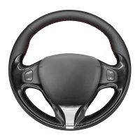 Black PU Faux Leather Car Steering Wheel Cover for Renault Clio 2013-2016 Captur 2013-2015 Renault Samsung QM3 2013-2015