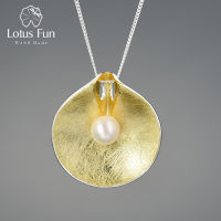 Lotus Fun Real 925 Sterling Silver Natural Pearl Vintage Pendant without Necklace for Women Handmade Fine Jewelry Acessorios