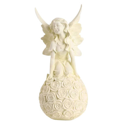 Flower Fairy Angel Ornament Resin Craft Decorations Fairy Statue On Rose Ball