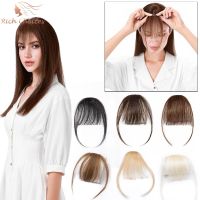 【DT】hot！ Thin Air Blunt Bangs Human Hair with Temples Headband Hand-made Clip on Hairpiece