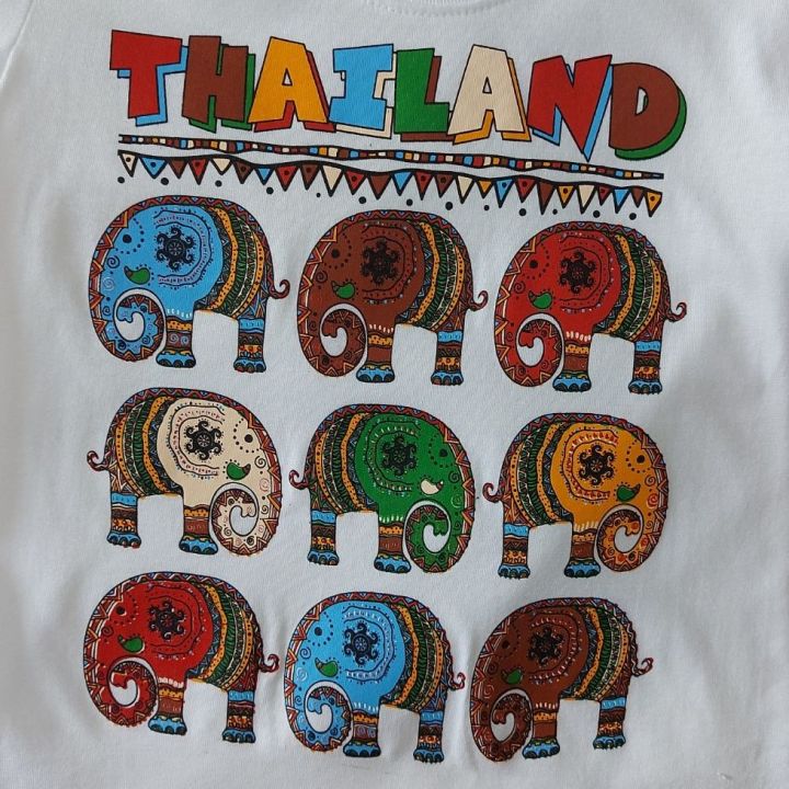 เสื้อยืดเด็กคอกลม-เสื้อยืดสกรีนลายไทยแลนท์-ผ้าคอตตอน100