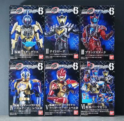 Bandai Shodo O Outsider 6 มดแดง Masked Rider Kamen Rider Shodo-O Build Ex-Aid Paradox Grease Rogue Stark