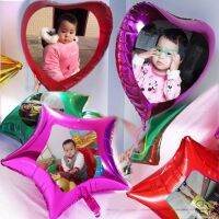 【DT】hot！ 60cm big heart /star shape helium balloons Photo print  logo design / text /picture on 24inch foil ballon 6pcs/lot