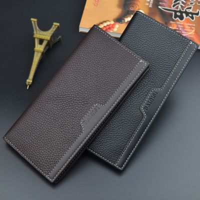 （Layor wallet） ผู้ชายธุรกิจกระเป๋าพับ Carteira Masculina ยาวกระเป๋าสตางค์กระเป๋าเงินสดบัตรเครดิต Carteras Billetera ผู้ถือคลัทช์กระเป๋าสตางค์ชาย