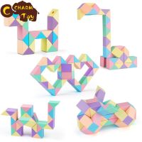 24 / 36 / 48 / 60 / 72 Segment Magic Rule Snake Cubes Macaron Color Variety Folding Stereo Kid Puzzle Toy
