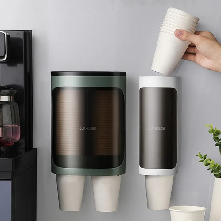Water dispenser paper cup holder disposable paper cup dispenser wall
