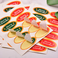 free shipping 1000pcs 4*2cm Christmas Sticker Oval Label Gift Sticker Box Wrapping Wedding Christmas Sticker
