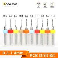 10pcs / Set 0.5-1.4mm Small PCB เจาะ Bits Tungsten Steel Drills สําหรับแผงวงจรพิมพ์ CNC เครื่องมือเจาะโลหะ 3.175mm Shank