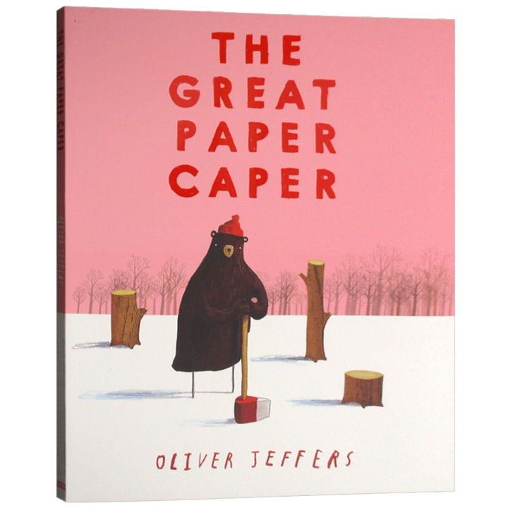 Original English version of the great paper caper Oliver smart children series super paper snitch Oliver Jeffers big bears paper plane teaches children to take care of the environment books
