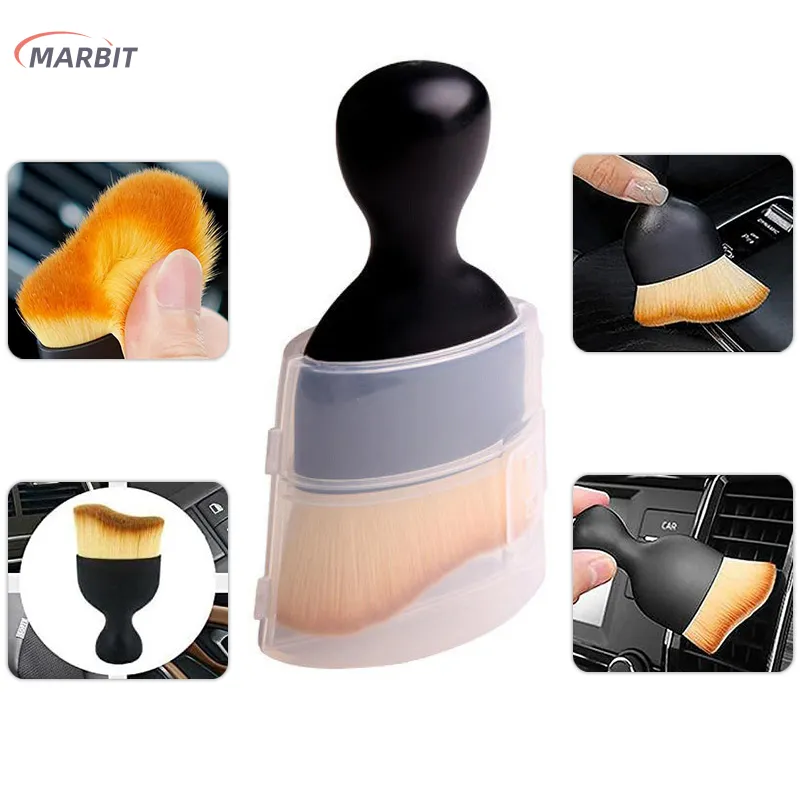 MARBIT Car Interior Cleaning Brush with Cover Car Detailing Soft Bristles  Cleaning Tools Dust Cleaner Brushes for Auto