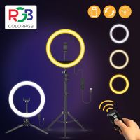 ☽ஐ✆ colorRGB 10 inch selfie Ring Light LED Ring Light with Tripod Stand Beauty Ringlight for Makeup/Live Stream/TikTok/YouTube