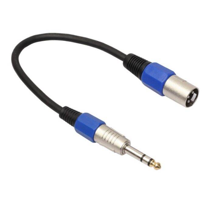 0.3m XLR to Jack Microphone Cable 6.35mm Male Stereo Zinc alloy Adapter
