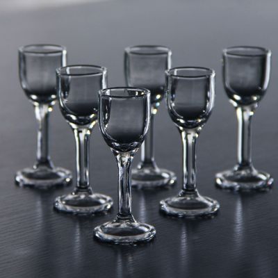 【CW】✵●๑  A set of 6 0.3/0.5 ounces machine-made lead-free glass wine for Chinese liquor 10ml / 15ml be used