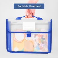 A4 student storage bag file folder with handle buckle PP home waterproof label laptop thick