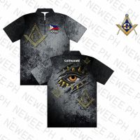 2023 NEW Style Mason Shirts All Seeing Eyes Full Sulimation Jersey Polo Shirts，Can be customization