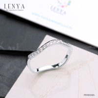 Lenya Jewelry แหวนเงินแท้ 925 ประดับด้วย Diamondlike  เสริมบุคลิกเพิ่มความมั่นใจ