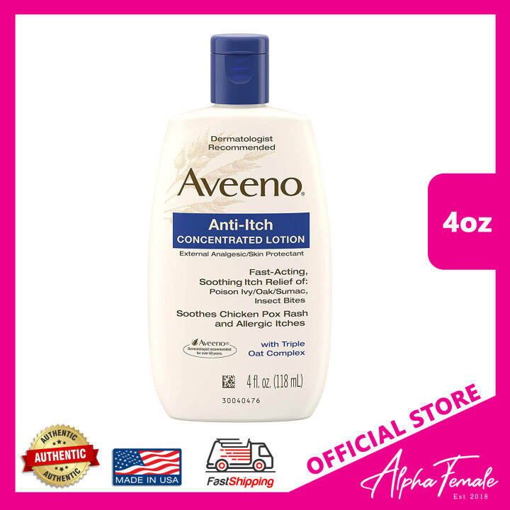 Aveeno AntiItch Concentrated Lotion, Fast Acting Itch Relief, Insect Bites, Chicken Pox Rashes