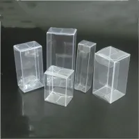 10pcs PVC Transparent Candy Box Birthday Wedding Favor Holder Chocolate Gift Boxes Event Sweet Candy Jewelry Packing Plastic Box