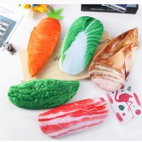 【CC】⊕  Large Capacity Vegetable Meat School Student Stationery Soft Organizer