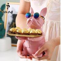 WE PUFF French Bulldog Dog Ashtray Multi-kinetic Fruit Sunglasses Key Personalized Resin Rolling Tray Home Art Statue