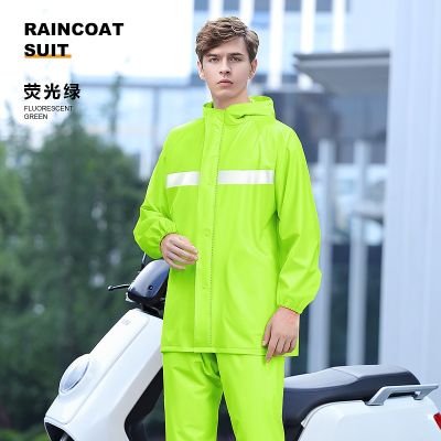 Motorcycle Raincoat Suit Waterproof Cycling Raincoat+Rain Pants Lightweight Foldable Windproof Jacket Suits Motorcycle Suit Covers