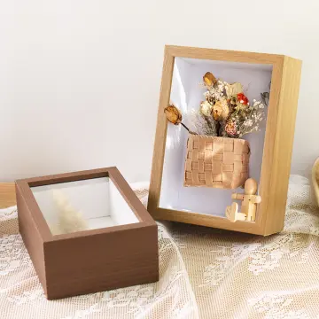 6 Inch DIY Double Glass Pressed Flower Photo Frame,Handmade Simple Dried  Flower Picture Frame Dried Leaf Photo Display Minimalist Table Ornament for