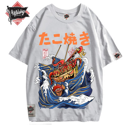 T Shirts Streetwear Tshirts Cartoon Short Sleeve Casual Summer Cotton Men Hip Hop Print O-neck  Japanese Harajuku Top