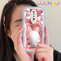 Jjlingji เคสสำหรับ Xiaomi POCO X2 POCO F2 Redmi เคส K30ลายการ์ตูนดอกไม้กระต่าย3D ลายคลื่นขอบนุ่มเคสมือถือกันกระแทกแบบใสสร้างสรรค์เคสโปร่งใสลายกล้องถ่ายรูปซิลิกาเจลป้องกัน