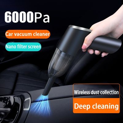 ❡ Vehicle Portable Hand-held Vacuum Cleaner Car And Home Dual-use Dry And Wet Dual-use Small Mini USB Charging Long Suction Nozzle