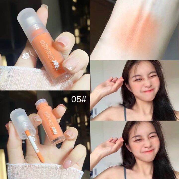 herorange-บลัชออน-โทนนู้ด-ทาตาแก้มปาก3in1-บรัชออนเกลี่ยง่ายกันน้ำติดทน